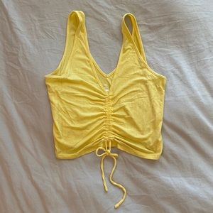Pacsun cinched yellow tank top
